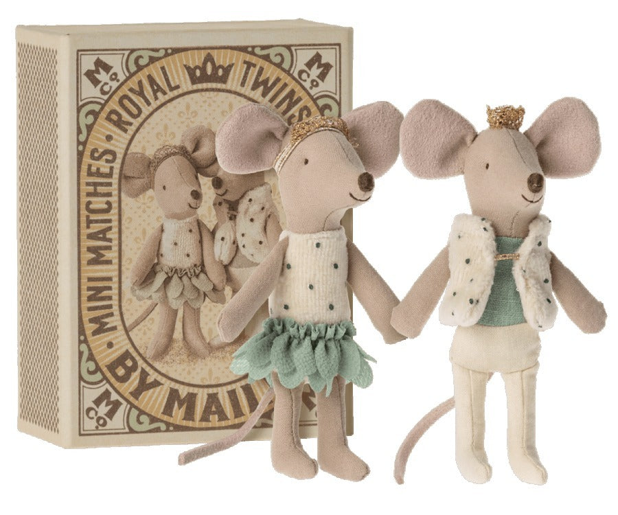 Kuninkaalliset hiiret laatikossa, pikkusisko ja-veli, Maileg